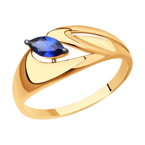 Кольцо, золото, корунд, 51-310-01444-2